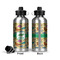 Dinosaurs Aluminum Water Bottle - Front and Back