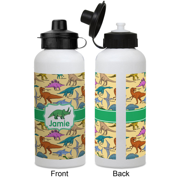Dinosaurs Aluminum Water Bottle - White APPROVAL