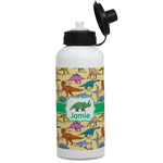 Dinosaurs Water Bottles - Aluminum - 20 oz - White (Personalized)