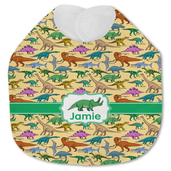 Custom Dinosaurs Jersey Knit Baby Bib w/ Name or Text