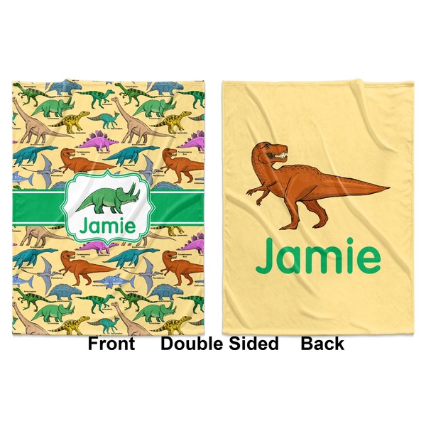 Dinosaurs Baby Blanket (Double Sided - Printed Front and Back)