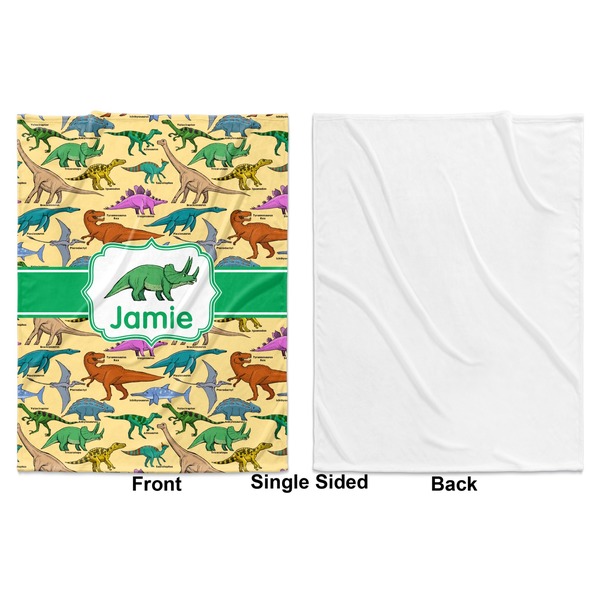 Dinosaurs Baby Blanket (Single Side - Printed Front, White Back)