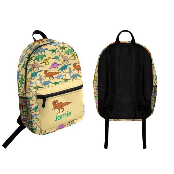 Dinosaurs Backpack front and back - Apvl