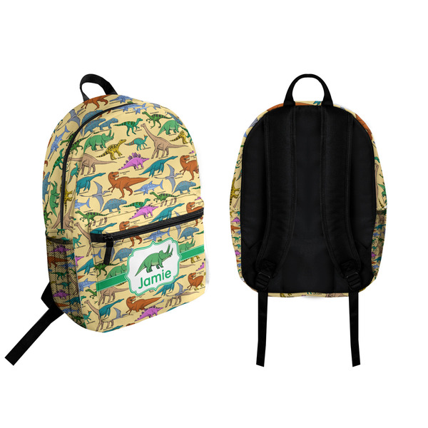 Dinosaurs Backpack front and back - Apvl