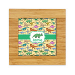 Dinosaurs Bamboo Trivet with Ceramic Tile Insert (Personalized)