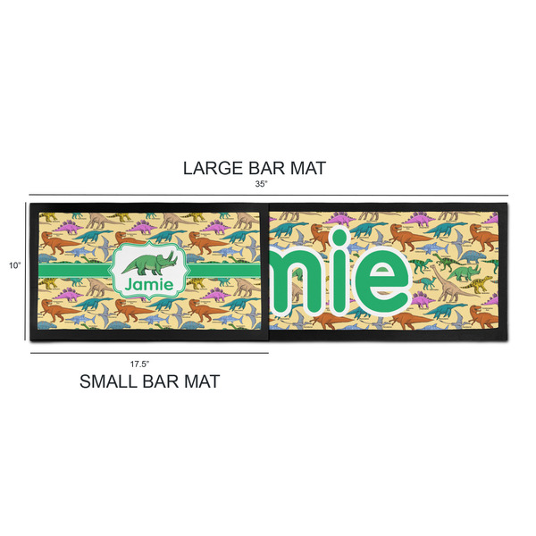 Dinosaurs Bar Mats - Sizing Chart