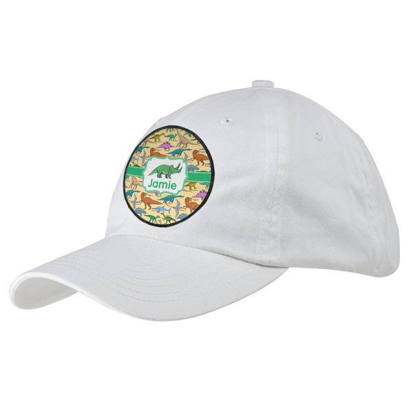 Custom Dinosaurs Baseball Cap - White (Personalized)