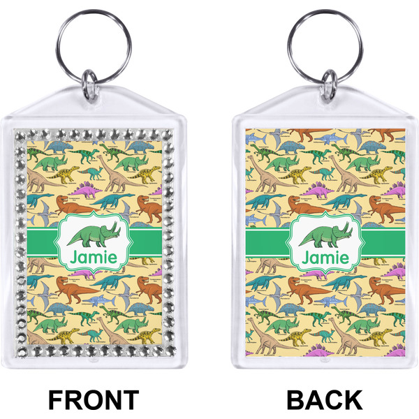 Dinosaurs Bling Keychain (Front + Back)