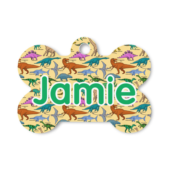 Custom Dinosaurs Bone Shaped Dog ID Tag - Small (Personalized)