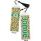 Dinosaurs Bookmark with tassel - Front and Back