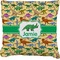 Dinosaurs Faux-Linen Throw Pillow 16" (Personalized)