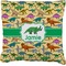 Dinosaurs Faux-Linen Throw Pillow 18" (Personalized)