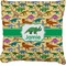 Dinosaurs Faux-Linen Throw Pillow 26" (Personalized)
