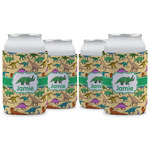 Dinosaurs Can Cooler (12 oz) - Set of 4 w/ Name or Text