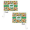Dinosaurs Car Flag - 11" x 8" - Front & Back View
