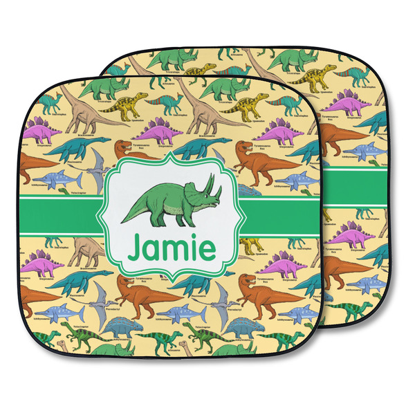 Custom Dinosaurs Car Sun Shade - Two Piece (Personalized)