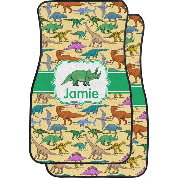 Custom Dinosaurs Car Floor Mats (Front Seat) (Personalized)