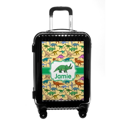 Custom Dinosaurs Carry On Hard Shell Suitcase (Personalized)