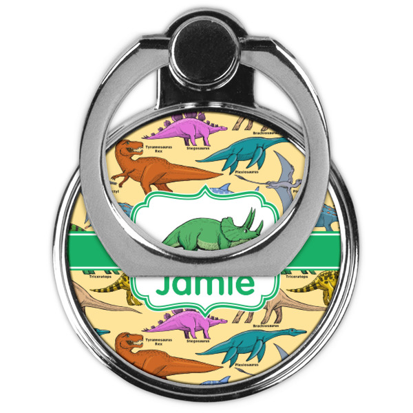 Dinosaurs Cell Phone Ring Stand & Holder - Front (Collapsed)