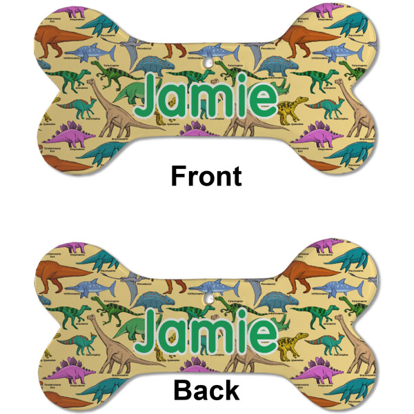 Dinosaurs Ceramic Flat Ornament - Bone Front & Back (APPROVAL)