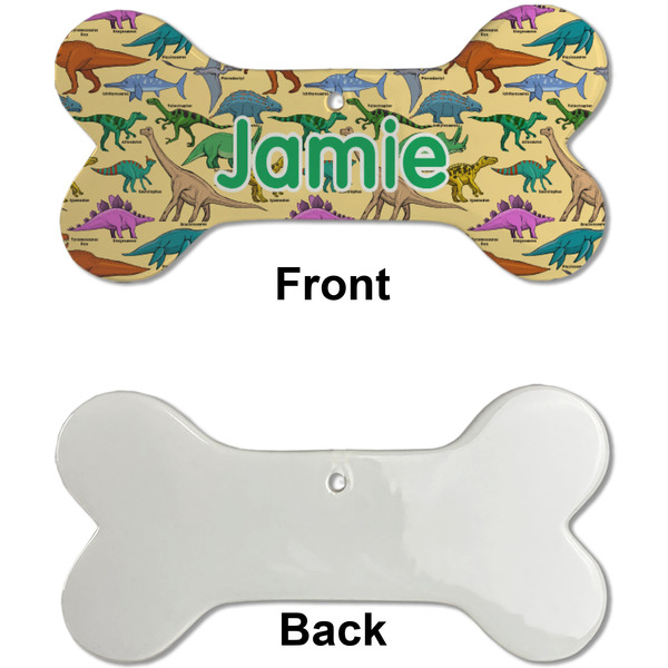 Dinosaurs Ceramic Flat Ornament - Bone Front & Back Single Print (APPROVAL)