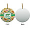 Dinosaurs Ceramic Flat Ornament - Circle Front & Back (APPROVAL)