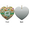 Dinosaurs Ceramic Flat Ornament - Heart Front & Back (APPROVAL)