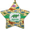 Dinosaurs Ceramic Flat Ornament - Star (Front)