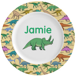 Dinosaurs Ceramic Dinner Plates (Set of 4) (Personalized)