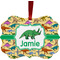 Dinosaurs Metal Frame Ornament - Double Sided w/ Name or Text