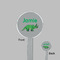 Dinosaurs Clear Plastic 7" Stir Stick - Round - Front & Back