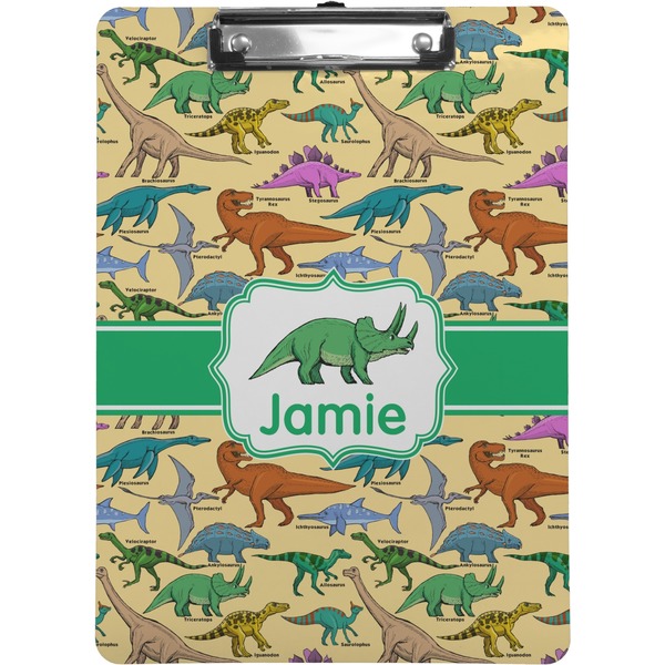 Custom Dinosaurs Clipboard (Letter Size) (Personalized)