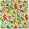 Dinosaurs Cloth Napkins - Personalized Dinner (Full Open)