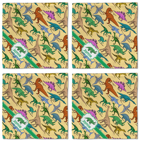 Dinosaurs Cloth Napkins - Personalized Lunch (APPROVAL) Set of 4