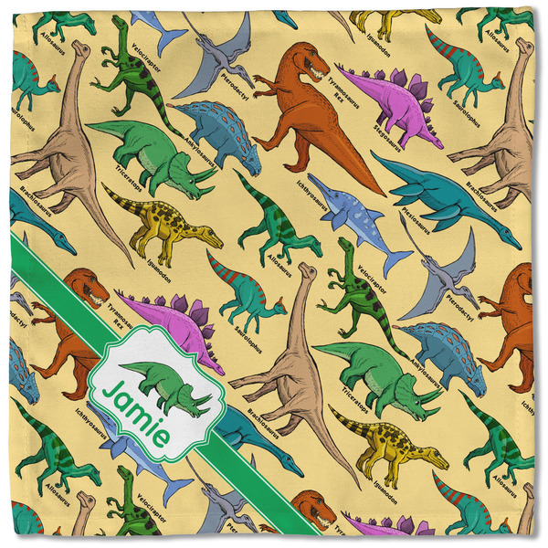 Dinosaurs Cloth Napkins - Personalized Lunch (Single Full Open)