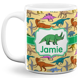 Dinosaurs 11 Oz Coffee Mug - White (Personalized)