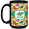 Dinosaurs Coffee Mug - 15 oz - Black Full
