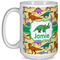 Dinosaurs 15 Oz Coffee Mug - White (Personalized)