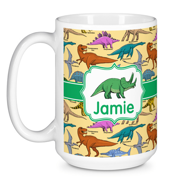 Dinosaurs Coffee Mug - 15 oz - White