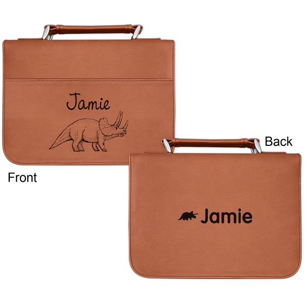 Dinosaurs Cognac Leatherette Bible Covers - Small Double Sided Apvl