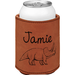 Dinosaurs Leatherette Can Sleeve - Double Sided (Personalized)