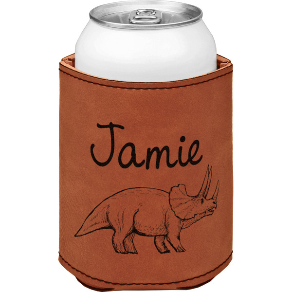 Custom Dinosaurs Leatherette Can Sleeve - Double Sided (Personalized)