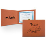 Dinosaurs Leatherette Certificate Holder (Personalized)