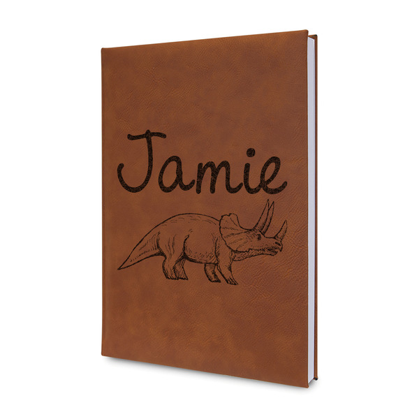 Custom Dinosaurs Leatherette Journal - Double Sided (Personalized)