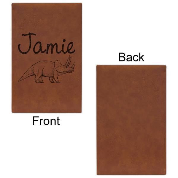 Dinosaurs Cognac Leatherette Journal - Single Sided - Apvl