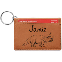 Dinosaurs Leatherette Keychain ID Holder (Personalized)