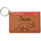 Dinosaurs Cognac Leatherette Keychain ID Holders - Front Credit Card