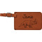 Dinosaurs Cognac Leatherette Luggage Tags