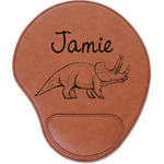 Dinosaurs Leatherette Mouse Pad with Wrist Support (Personalized)
