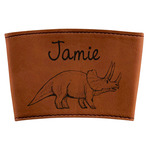 Dinosaurs Leatherette Cup Sleeve (Personalized)